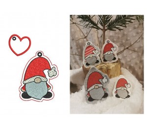 Stickdatei - Anhänger Weihnachtswichtel